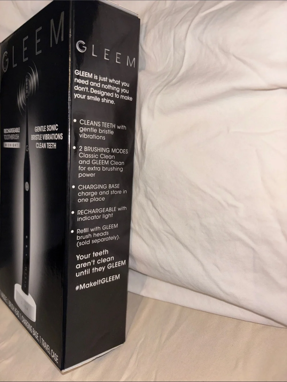 Gleem Black Rechargeable Sonic Toothbrush